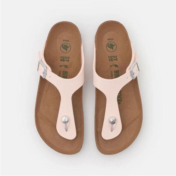 Birkenstock Gizeh Vegan Birko-Flor Birkibuc in Light Rose Pink - Picture 7 of 14